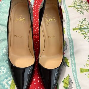 Christian Louboutin Shiny Black Patent Heels